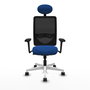 PIQUERAS Y CRESPO Silla de oficina Zulema con mecanismo Sincro, Azul y Negro