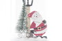 DKD Home Decor Decoración Navidad Tradicional Blanco Rojo MDF Cristal Papá Noel Muñeco Nieve LED 11 x 18 x 11 cm (6 Unidades)