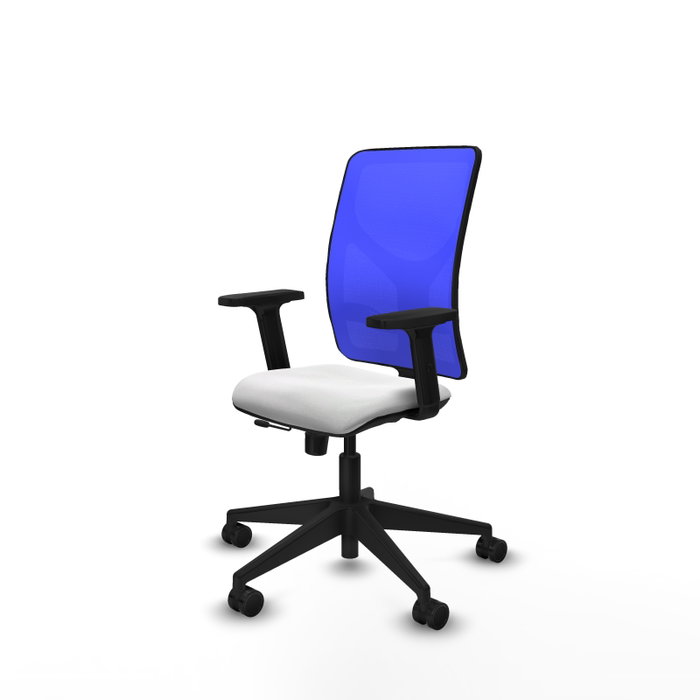 PIQUERAS Y CRESPO Silla de oficina Motilla con mecanismo Sincro/Traslack, Tela Blanca y Malla Azul PIQUERAS Y CRESPO Silla de oficina Motilla con mecanismo Sincro/Traslack, Tela Blanca y Malla Azul