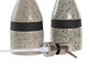 DKD Home Decor Dosificador de Gres 480 ml (Pack de 2, Surtido Gris/Beige)