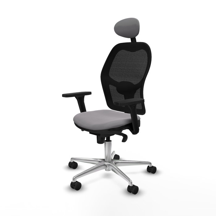 PIQUERAS Y CRESPO Silla de oficina Jorquera con mecanismo Sincro, Gris y Negro