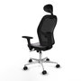 PIQUERAS Y CRESPO Silla de oficina Jorquera con mecanismo Sincro, Gris y Negro