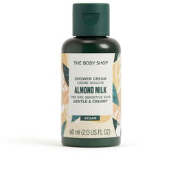 The Body Shop ALMOND MILK crema de ducha 60 ml, gel de baño vegano con leche de almendras y aloe vera