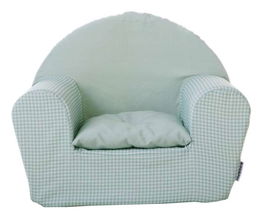 Creaciones Llopis Sofa vichy agua marina 52x42x42 cm