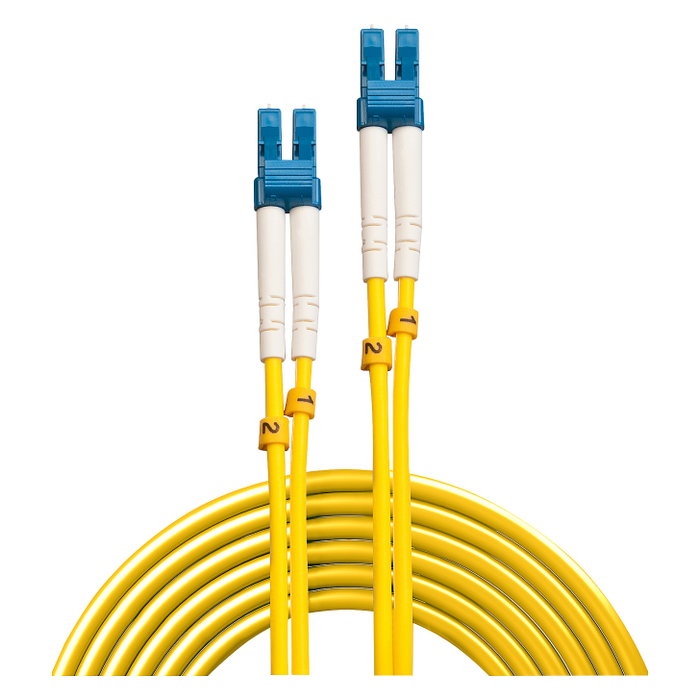 Lindy 47450 Cable de fibra óptica monomodo LC-LC OS2 de 1 m