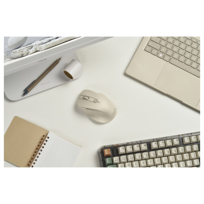 ASUS MD105 MK-WH Ratón Inalámbrico Beige