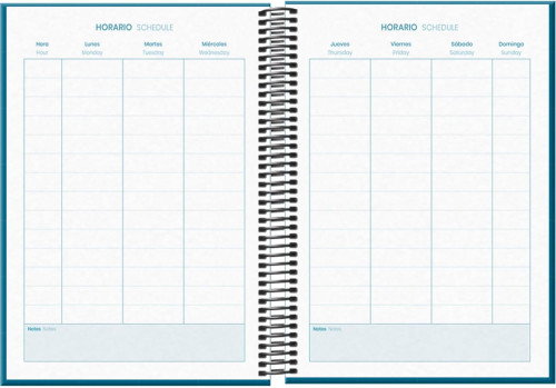 Dohe Agenda Escolar 2025-2026 Sistema Basic 52056 A5 Tapa Carton Forrado Semana Vista Azul