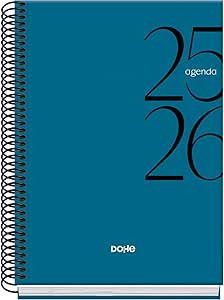 Dohe Agenda Escolar 2025-2026 Sistema Basic 52056 A5 Tapa Carton Forrado Semana Vista Azul