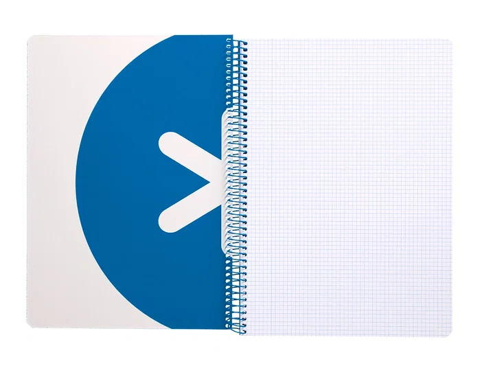 Antartik Cuaderno Espiral A4 Tapa Dura 80 Hojas 90gr Cuadro 4mm con Margen Color Azul Oscuro