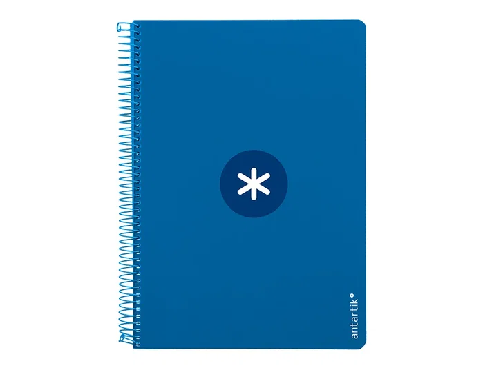 Antartik Cuaderno Espiral A4 Tapa Dura 80 Hojas 90gr Cuadro 4mm con Margen Color Azul Oscuro