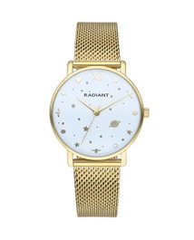 Radiant Reloj Milky Way RA545202 con Esfera Blanca y Acabado Dorado