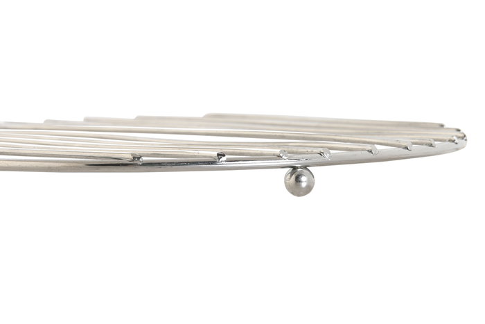 DKD Home Decor Salvamantel Plateado Metal Cromado 20 x 20 x 1.3 cm