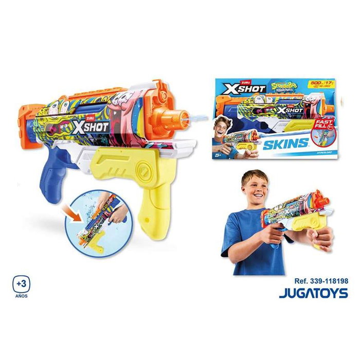 Zuru Pistola de agua X-Shot Bob Esponja de carga rápida