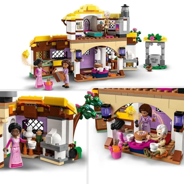 LEGO 43231 Casa de muñecas de Asha | LEGO Disney Wish con minimuñecas de Asha, Sakina y Sabino y figura de estrella
