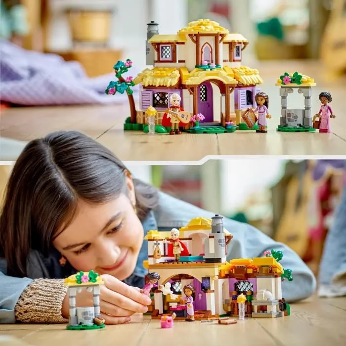 LEGO 43231 Casa de muñecas de Asha | LEGO Disney Wish con minimuñecas de Asha, Sakina y Sabino y figura de estrella