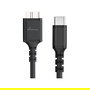 MediaRange Cable Carga USB MRCS257 Micro USB a USB-C 3.2 Gen 1, 5 Gbps, 0.5 m, Negro