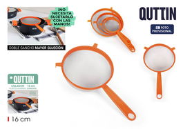 Quttin Colador de Plástico y Aluminio 16 cm (24 Unidades)