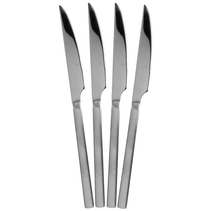 Home Deco Factory Cubertería 16 Piezas Acero Inoxidable Mango Cepillado