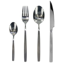 Home Deco Factory Cubertería 16 Piezas Acero Inoxidable Mango Cepillado