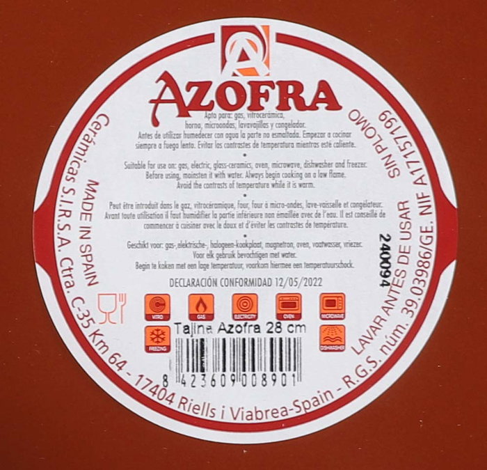 Azofra Tajin Toscana Natural 28 cm