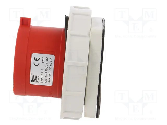 PAWBOL Conector Macho IEC 60309 de 5 Pines 32A 400V IP67 PAWBOL Conector Macho IEC 60309 de 5 Pines 32A 400V IP67