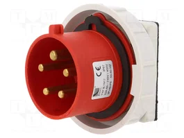 PAWBOL Conector Macho IEC 60309 de 5 Pines 32A 400V IP67
