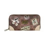 Disney Mickey Mouse Billetero Essential Journey Marrón con 12 Compartimentos para Tarjetas y Cremallera