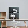 Aisens Soporte de Mesa DT32TSR-441 con Contrapeso para 2 Monitores, Giratorio e Inclinable, Compatible con Pantallas 17-32 Pulgadas hasta 9kg por Brazo, VESA 100x100 mm, Blanco