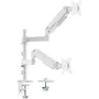 Aisens Soporte de Mesa DT32TSR-441 con Contrapeso para 2 Monitores, Giratorio e Inclinable, Compatible con Pantallas 17-32 Pulgadas hasta 9kg por Brazo, VESA 100x100 mm, Blanco