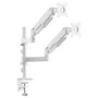 Aisens Soporte de Mesa DT32TSR-441 con Contrapeso para 2 Monitores, Giratorio e Inclinable, Compatible con Pantallas 17-32 Pulgadas hasta 9kg por Brazo, VESA 100x100 mm, Blanco