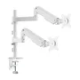 Aisens Soporte de Mesa Eco Contrapeso para 2 Monitores/TV de 17-32 Pulgadas, Blanco