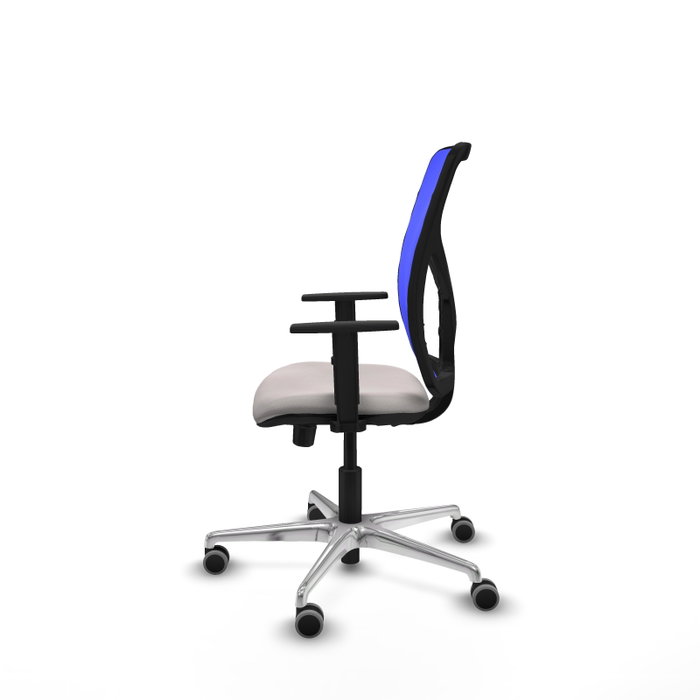 PIQUERAS Y CRESPO Silla de oficina Motilla con mecanismo Sincro/Traslack, Blanco y Azul PIQUERAS Y CRESPO Silla de oficina Motilla con mecanismo Sincro/Traslack, Blanco y Azul