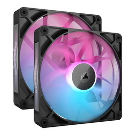 Corsair RX140 RGB iCUE LINK Dual Kit Negro