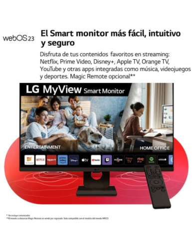 LG Monitor 27SR50F-B 27" FHD IPS HDR10 1440x1080 60Hz Smart TV