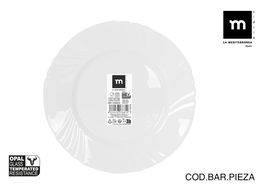 La Mediterranea Plato Llano 25.5 cm Opal Everett (36 Unidades)