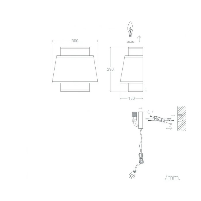 SKD Aplique de Pared Quilmes Ratán y Madera con Bombilla E14 - SKD-W1024 SKD Aplique de Pared Quilmes Ratán y Madera con Bombilla E14 - SKD-W1024