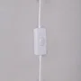 Aplique de pared Quilmes SKD-W1024 en ratán y madera con portalámparas E14 para salón o dormitorio