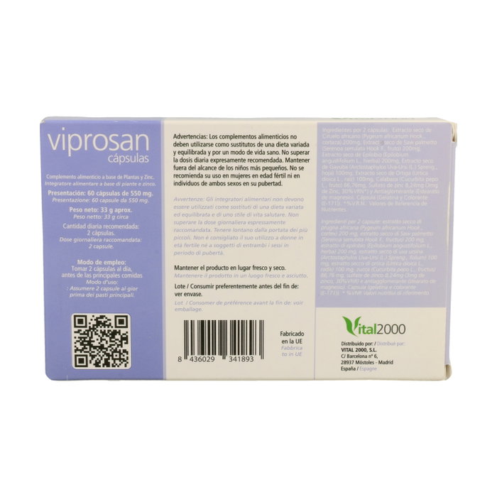Vital2000 Viprosan 60 cápsulas