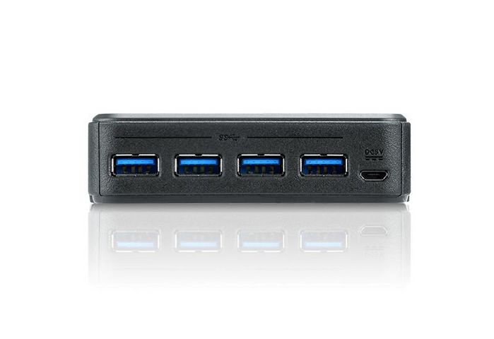 Aten US434 Dispositivo de Compartición de Periféricos USB 3.0 de 4 Puertos, Compatible con 4 Ordenadores