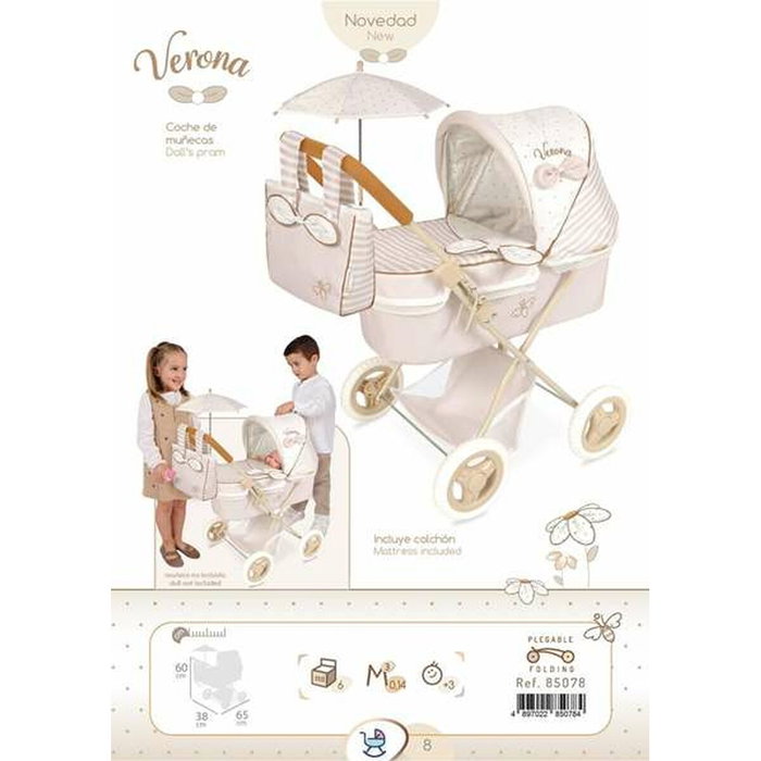 Decuevas Coche de Muñeca Plegable Verona con Sombrilla