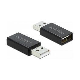 DeLOCK Adaptador USB 2.0 Tipo-A macho a hembra con bloqueador de datos 66529