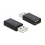 DeLOCK Adaptador USB 2.0 Tipo-A macho a hembra con bloqueador de datos 66529