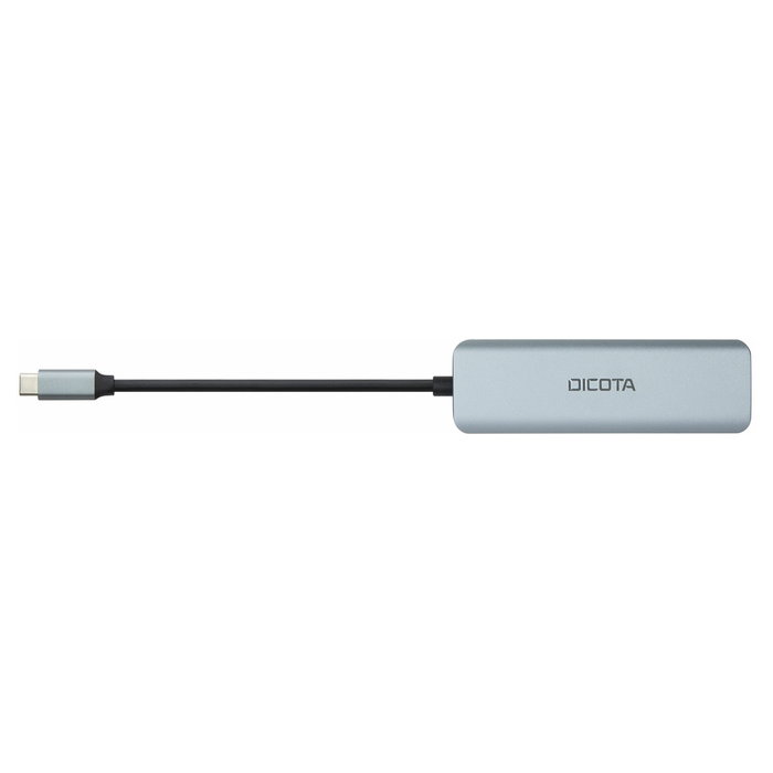 Dicota Hub USB-C 4-en-1 de Alta Velocidad D32061, 10 Gbps, Plata, Aluminio