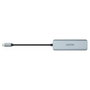Dicota Hub USB-C 4-en-1 de Alta Velocidad D32061, 10 Gbps, Plata, Aluminio