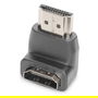 Digitus Adaptador HDMI 90 Grados, Color Negro-Dorado, Ref. DIGITUS HDMI Adapter, 90° gewinkelt, schwarz-gold