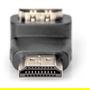 Digitus Adaptador HDMI 90 Grados, Color Negro-Dorado, Ref. DIGITUS HDMI Adapter, 90° gewinkelt, schwarz-gold