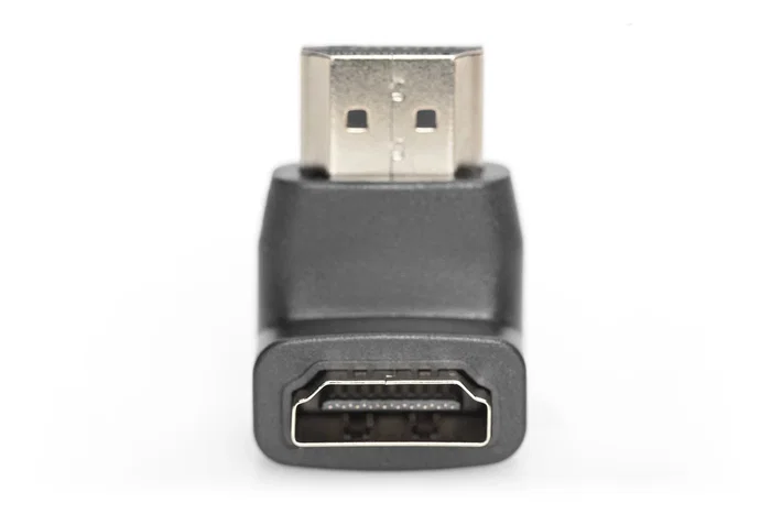 Digitus Adaptador HDMI Macho a HDMI Hembra Acodado Negro AK-330502-000-S