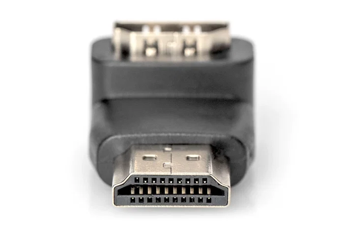 Digitus Adaptador HDMI Macho a HDMI Hembra Acodado Negro AK-330502-000-S
