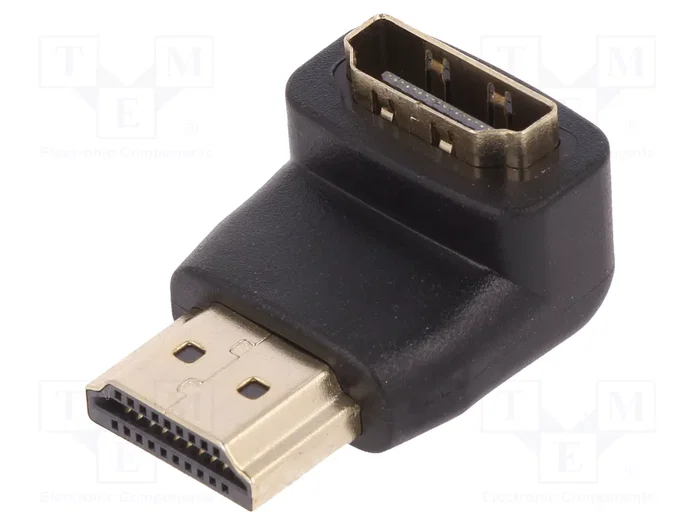 Digitus Adaptador HDMI Macho a Hembra Acodado Negro AK-330502-000-S