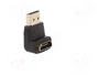 Digitus Adaptador HDMI Macho a Hembra Acodado Negro AK-330502-000-S
